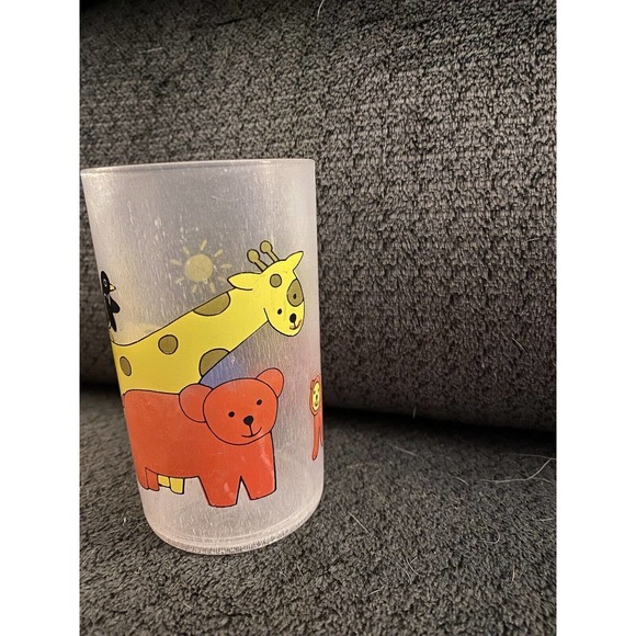 Selandia Designs Child's 8 oz Acrylic Glasses Milk Juice ~Annie's Zoo Used - Picture 2 of 4